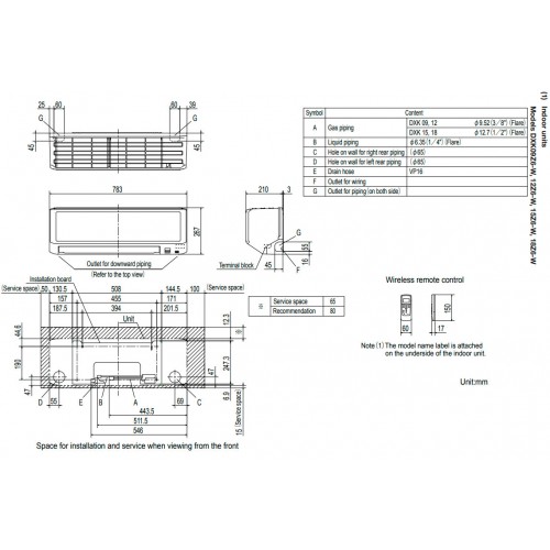 Mitsubishi Heavy DXK18Z6-W/DXC18Z6-W